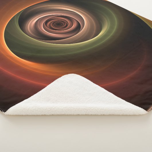 3D Spirale Abstrakt Warme Farben Modernes Fraktal  Sherpadecke (3/4)