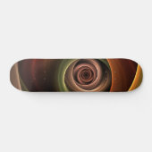 3D Spirale Abstrakt Warme Farben Modernes Fraktal  Skateboard (Horizontal)
