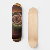 3D Spirale Abstrakt Warme Farben Modernes Fraktal  Skateboard (Vorderseite)