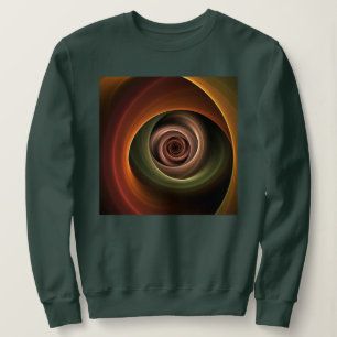 3D Spirale Abstrakt Warme Farben Modernes Fraktal  Sweatshirt
