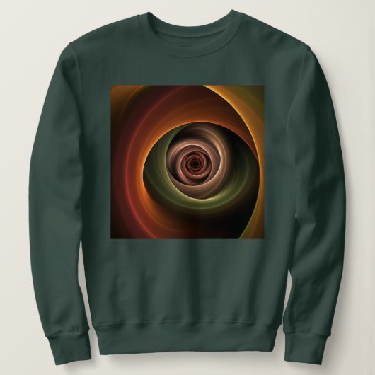 3D Spirale Abstrakt Warme Farben Modernes Fraktal  Sweatshirt (Design vorne)