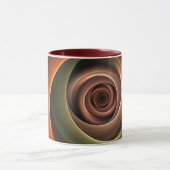 3D Spirale Abstrakt Warme Farben Modernes Fraktal Tasse (Zentrum)