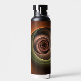 3D Spirale Abstrakt Warme Farben Modernes Fraktal  Trinkflasche