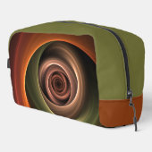 3D Spirale Abstrakt Warme Farben Modernes Fraktal  Waschbeutel (Rechte Ecke)