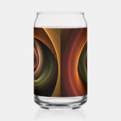 3D-Spirale Abstrakte Warme Farben Moderne Fraktal- Dosenglas (Rechts)