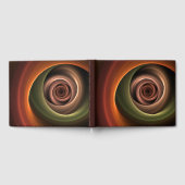 3D-Spirale Abstrakte Warme Farben Moderne Fraktal- Gästebuch (Voll)