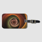 3D-Spirale Abstrakte Warme Farben Moderne Fraktal- Gepäckanhänger (Vorderseite (Horizontal))