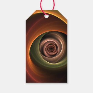 3D-Spirale Abstrakte Warme Farben Moderne Fraktal- Geschenkanhänger