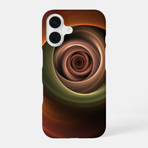 3D-Spirale Abstrakte Warme Farben Moderne Fraktal- iPhone 16 Hülle