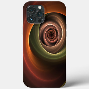 3D-Spirale Abstrakte Warme Farben Moderne Fraktal- iPhone 13 Pro Max Hülle
