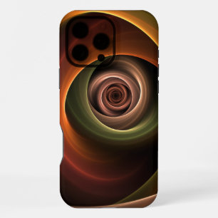 3D-Spirale Abstrakte Warme Farben Moderne Fraktal- iPhone 16 Pro Max Hülle