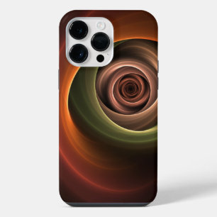 3D-Spirale Abstrakte Warme Farben Moderne Fraktal- iPhone 14 Pro Max Hülle
