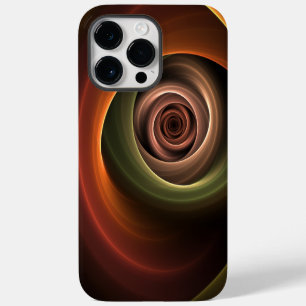 3D-Spirale Abstrakte Warme Farben Moderne Fraktal- iPhone 14 Pro Max Hülle