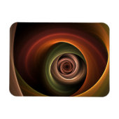 3D-Spirale Abstrakte Warme Farben Moderne Fraktal- Magnet (Horizontal)