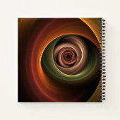 3D-Spirale Abstrakte Warme Farben Moderne Fraktal- Notizblock (Rückseite)