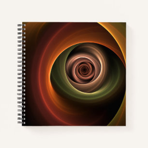 3D-Spirale Abstrakte Warme Farben Moderne Fraktal- Notizblock