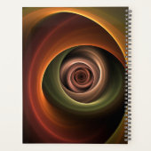 3D-Spirale Abstrakte Warme Farben Moderne Fraktal- Planer (Rückseite)