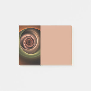3D-Spirale Abstrakte Warme Farben Moderne Fraktal- Post-it Klebezettel