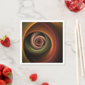 3D-Spirale Abstrakte Warme Farben Moderne Fraktal- Serviette (Beispiel)