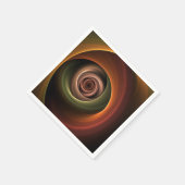 3D-Spirale Abstrakte Warme Farben Moderne Fraktal- Serviette (Ecke)