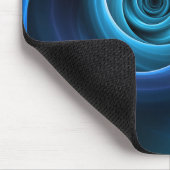 3D-Spirale Blaue Farben Moderne Abstrakte Fractal- Mousepad (Ecke)