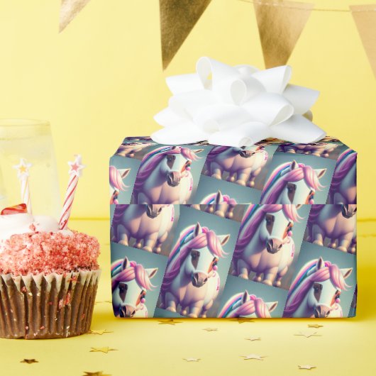 3D Spirit Pony 2 Geschenkpapier (Geburtstagsparty)