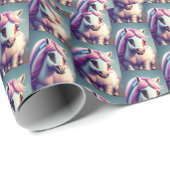 3D Spirit Pony 2 Geschenkpapier (Rolleneckpunkt)