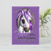 3D Spirit Pony 35 Einladung zum Geburtstag (Stehend Vorderseite)