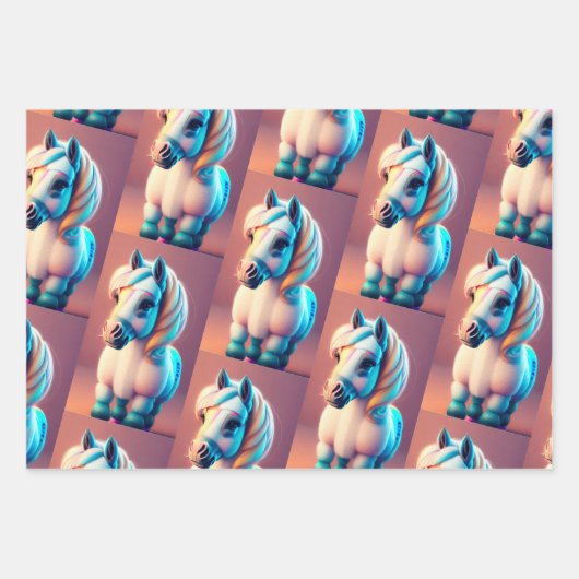 3D Spirit Pony 3 Geschenkpapier Set (Vorderseite 3)