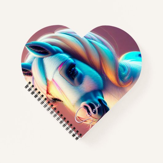 3D Spirit Pony 3 Herz Notizblock (Vorderseite)