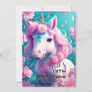 3D Spirit Pony 40 Einladung zum Geburtstag