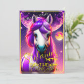 3D Spirit Pony 43 Einladung zum Geburtstag (Stehend Vorderseite)
