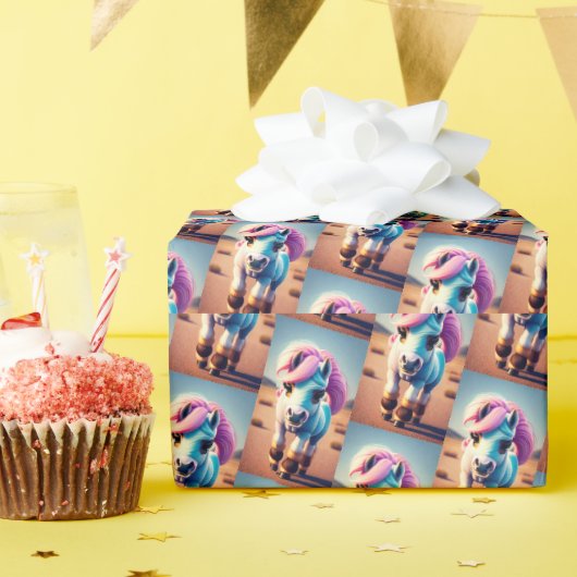 3D Spirit Pony 4 Geschenkpapier (Geburtstagsparty)
