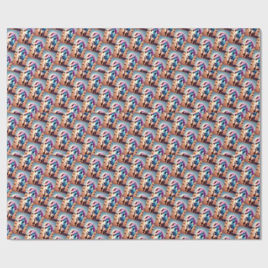 3D Spirit Pony 4 Geschenkpapier (Flach)