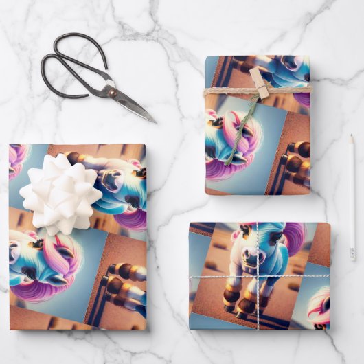 3D Spirit Pony 4 Geschenkpapier Set (Vorderseite)