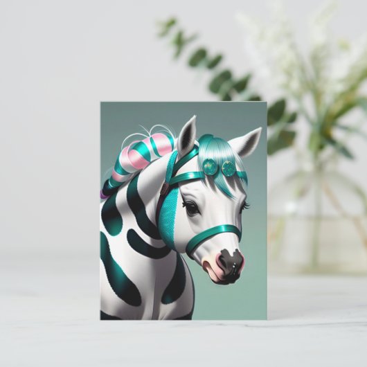 3D Spirit Pony 7 Postkarte (Stehend Vorderseite)