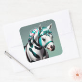 3D Spirit Pony 7 Quadratischer Aufkleber (Umschlag)