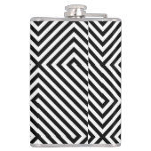 3d Square Illusion Muster Flachmann (Rückseite)