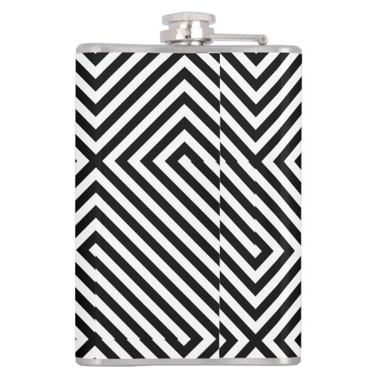 3d Square Illusion Muster Flachmann (Rückseite)