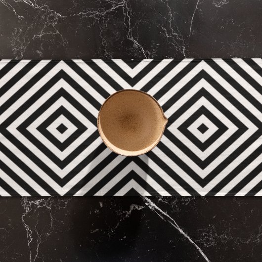 3d Square Illusion Muster Kurzer Tischläufer