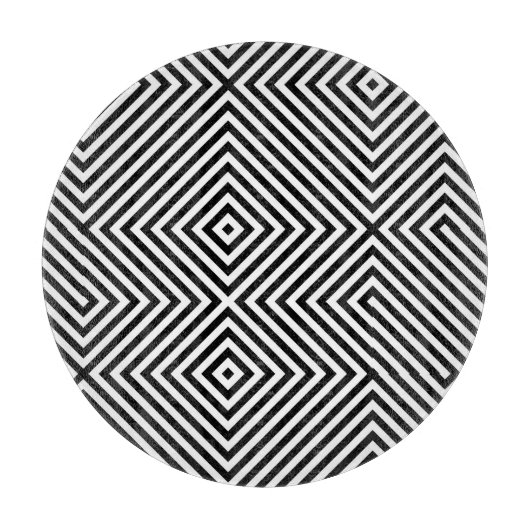 3d Square Illusion Muster Schneidebrett (Vorderseite)