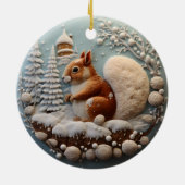 3D Squirrel Chirstmas Animal  Keramik Ornament (Hinten)