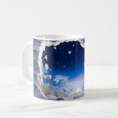 3D Starry Night Design Kaffeetasse (Vorderseite Links)