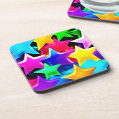 3D Starry Rainbow Pattern Getränkeuntersetzer (Linke Seite)