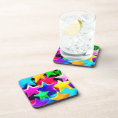 3D Starry Rainbow Pattern Getränkeuntersetzer (Rechte Seite)