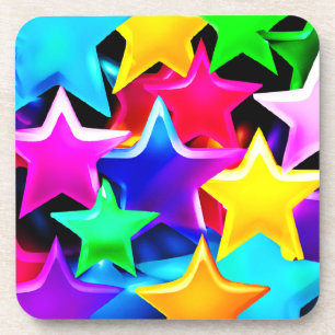 3D Starry Rainbow Pattern Getränkeuntersetzer