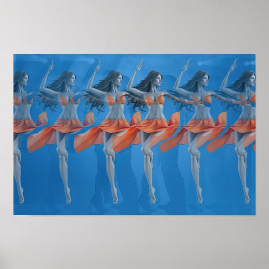 3D Stereogram Dancer Poster (Vorne)