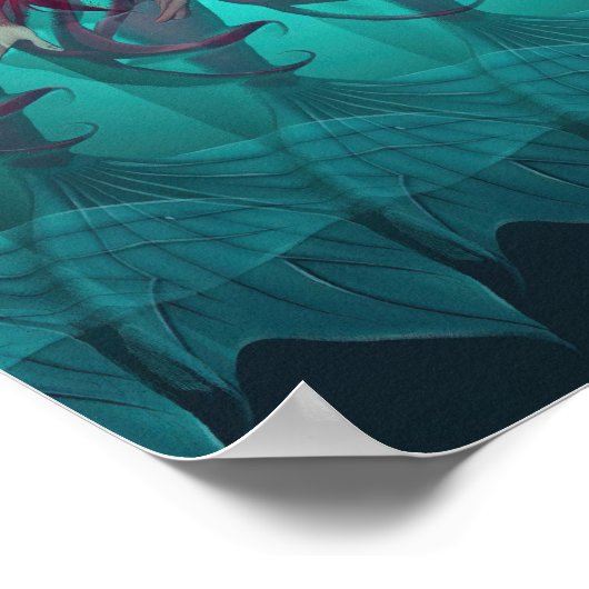 3D Stereogram Mermaid Poster (Ecke)