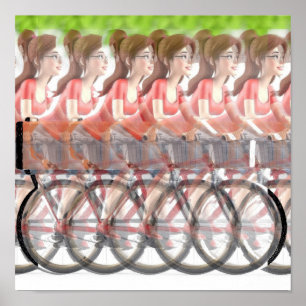 3D Stereogramm Fahrrad Poster