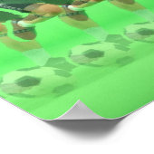 3D-Stereogramm-Fußballposter Poster (Ecke)